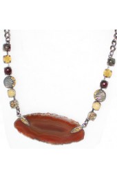 Israeli Necklace With Misc Stones And Charms
