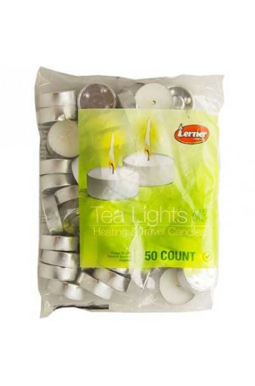 Lerner Tea Lights - 50 Candles Pak