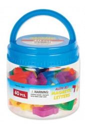 40 Alef Bet Magnetic Letters in Reusable Tub
