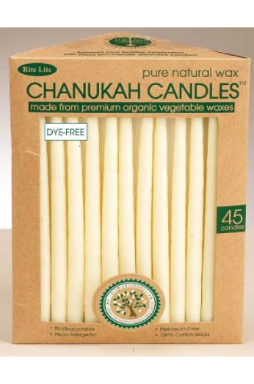 Beeswax Chanukah Candles - Ivory