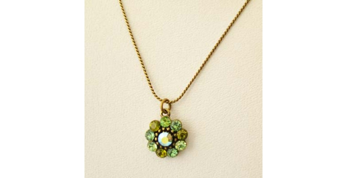 Necklace With Green Stones