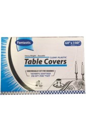 Clear Plastic Tablecovers - 60x140 