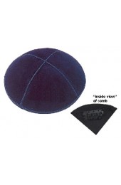 Neat Kipa - Black Suede
Kippah with Built-In Comb