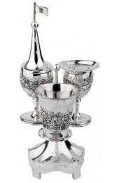 Havdalah set Jerusalem design - Silver