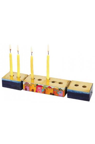  Hanukkah Menorah and Shabbat candlesticks in One