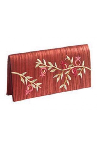Embroidered Red Evening Bag