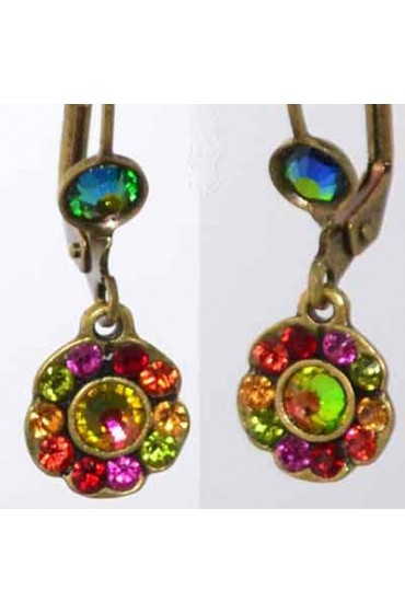 Dandgling Colorful Clusters Israeli Earrings