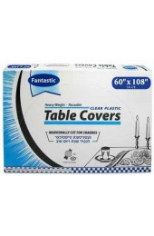Clear Plastic Tablecovers - 60x108 