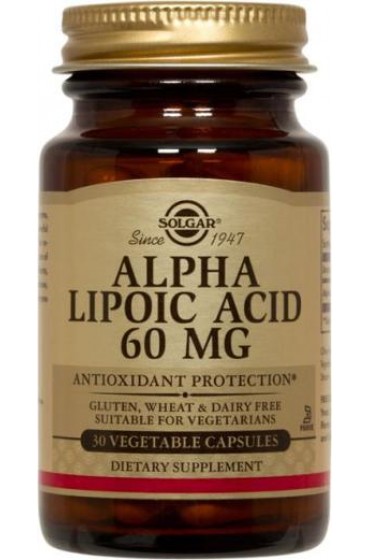 Alpha Lipoic Acid 60 mg Vegetable Capsules (60)
