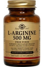L-Arginine 500 mg Vegetable Capsules  (100)