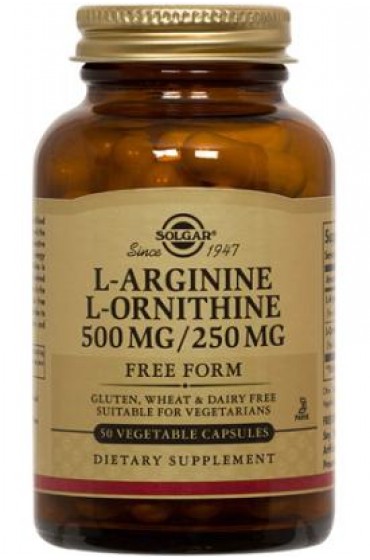 L-Arginine/L-Ornithine 500/250 mg Vegetable Capsules (100)
