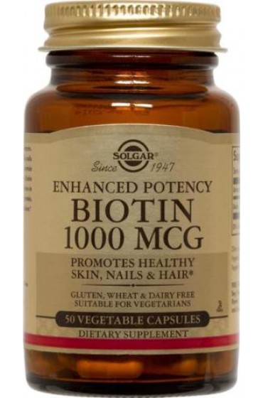 Biotin 1000 mcg Vegetable Capsules  (50)