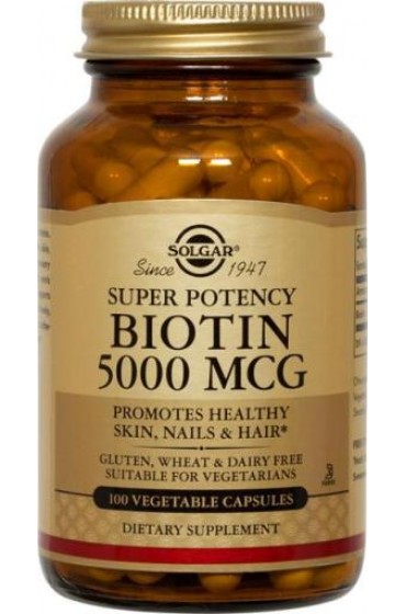 Biotin 5000 mcg Vegetable Capsules  (100)