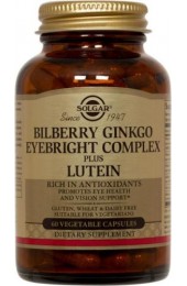 Bilberry Ginkgo Eyebright Complex Plus Lutein Vegetable Capsules (60)