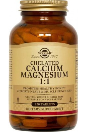 Chelated Calcium Magnesium 1:1 Tablets (120)