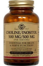 Choline/Inositol 500 mg/500 mg Vegetable Capsules (100)