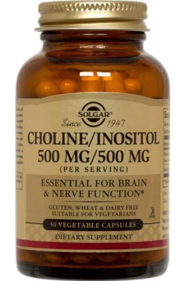 Choline/Inositol 500 mg/500 mg Vegetable Capsules (100)