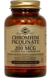 Chromium Picolinate 200 mcg Vegetable Capsules (180)