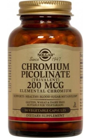 Chromium Picolinate 200 mcg Vegetable Capsules (180)