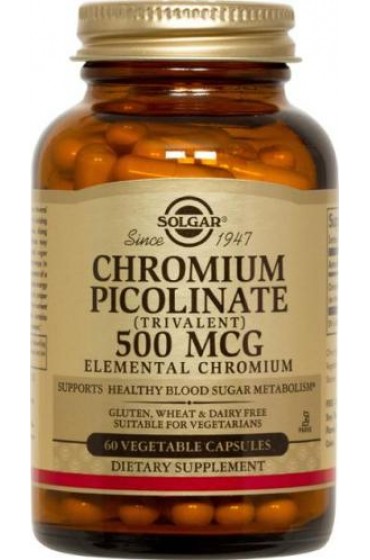 Chromium Picolinate 500 mcg Vegetable Capsules (60)