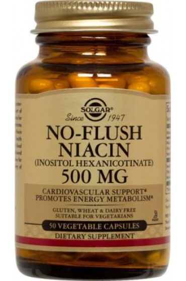 No-Flush Niacin 500 mg Vegetable Capsules (Vitamin B3) (Inositol Hexanicotinate)  (250)