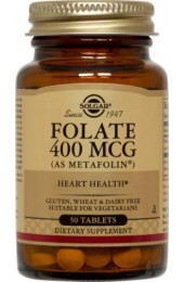 Folate 400 mcg (as Metafolin®) Tablets (100)