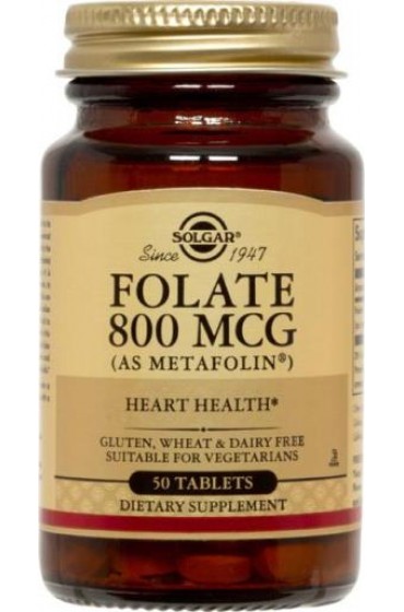 Folate 800 mcg (as Metafolin®) Tablets (50)