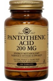 Pantothenic Acid 200 mg Tablets  (100)
