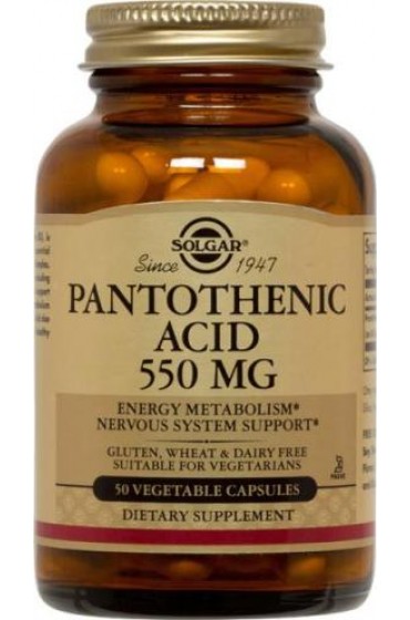 Pantothenic Acid 550 mg Vegetable Capsules  (50)