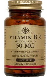 Vitamin B2 (Riboflavin) 50 mg Tablets (100)