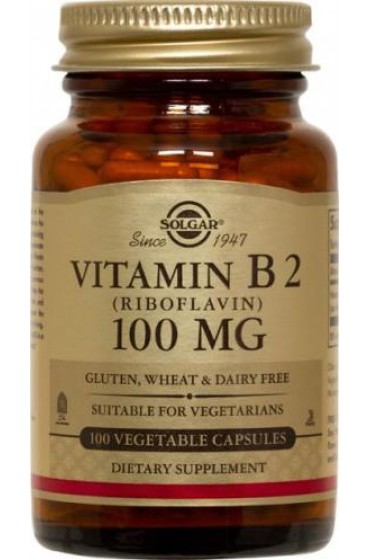 Vitamin B2 (Riboflavin) 100 mg Vegetable Capsules (100)