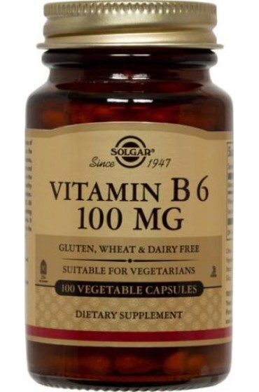 Vitamin B6 100 mg Vegetable Capsules  (100)