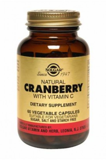 Natural Cranberry with Vitamin C Vegetable Capsules (60)