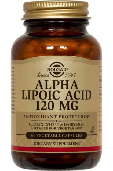 Alpha Lipoic Acid 120 mg Vegetable Capsules (60)