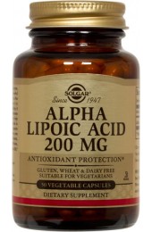 Alpha Lipoic Acid 200 mg Vegetable Capsules  (50)