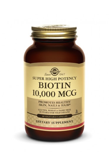 Biotin 10,000 mcg Vegetable Capsules (60)