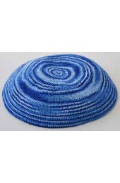 Blue Knitted Swirl Design